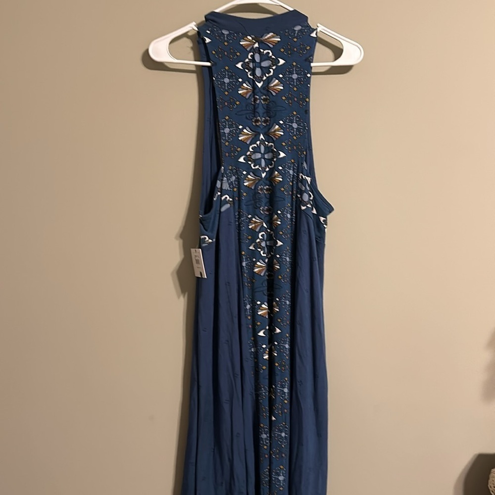 O’Neill Leslie Denim Blue Floral Print Swing Dress Small - Picture 7 of 12
